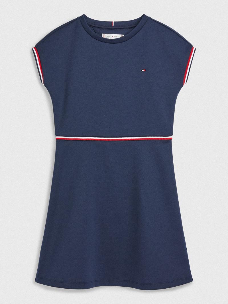 Lány Tommy Hilfiger Tommy Stripe Dresses b6F50g422N | HU 1770GSO